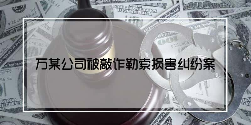 万某公司被敲诈勒索损害纠纷案